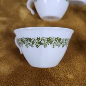 Set of 5 Vintage Corelle CRAZY DAISY Spring Blossom hook Handle‎ Coffee/Tea Cups